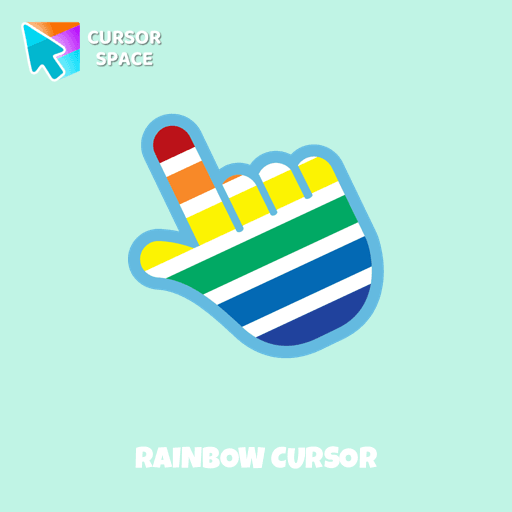 Rainbow cursor pointer cursor